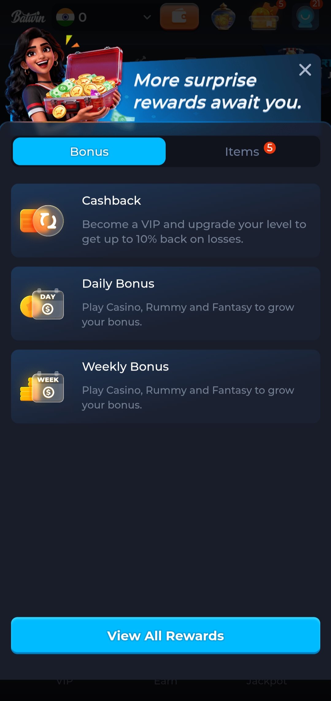 Batwin Game app screenshot 9